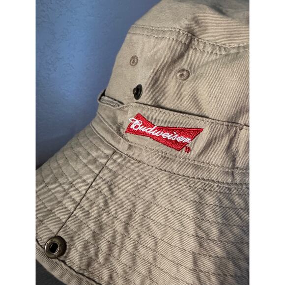 Budweiser Distressed Khaki Packable Bucket Hat - Picture 2 of 5